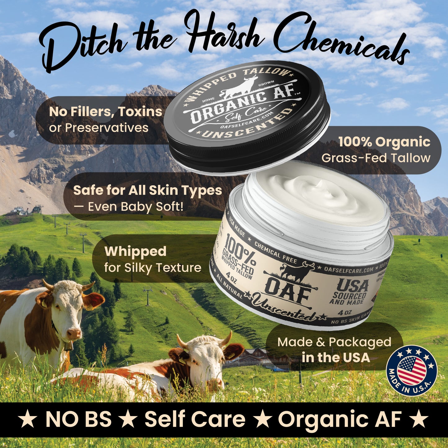 4oz Whipped Tallow Moisturizer