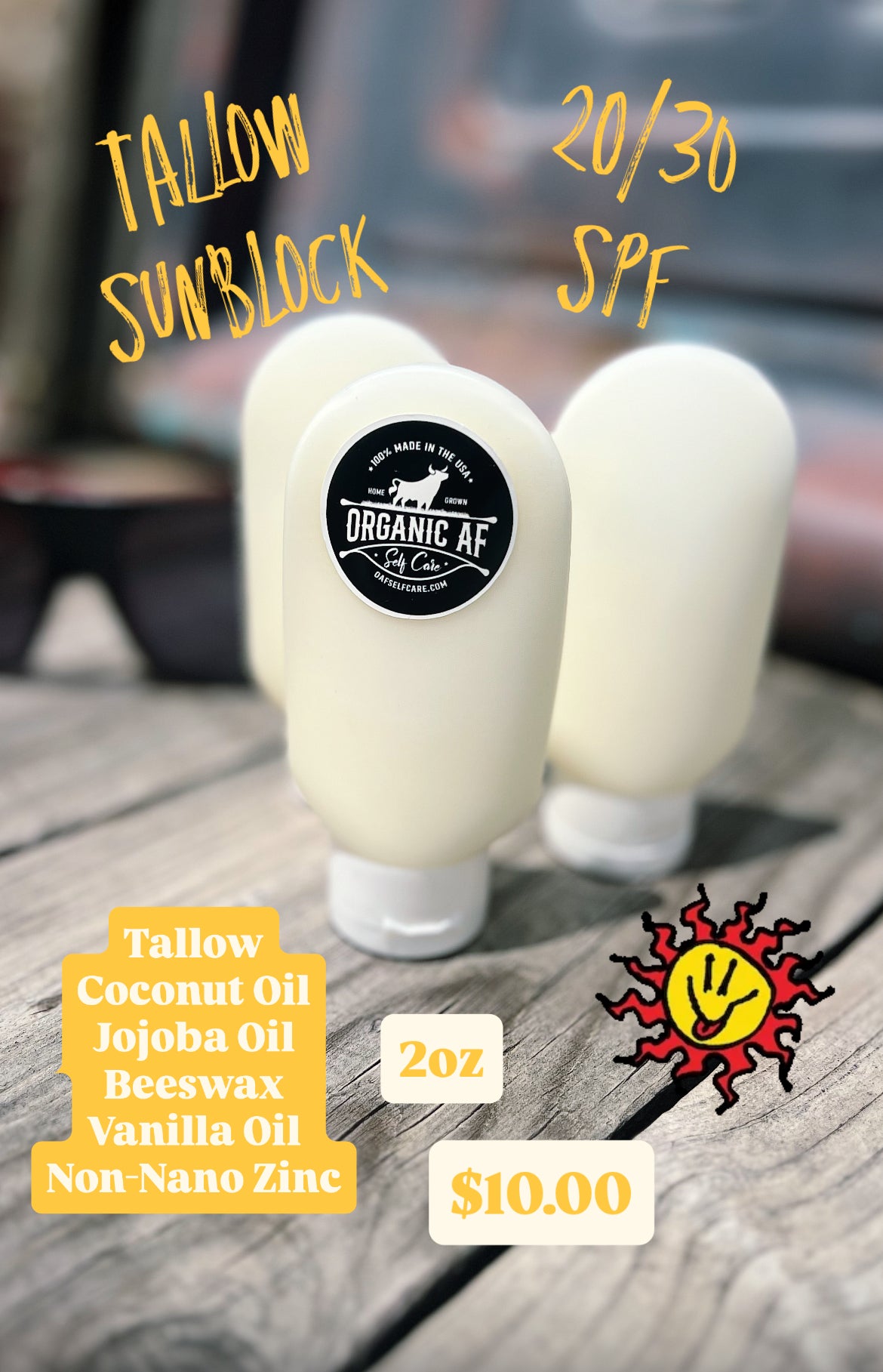 Tallow Sunblock - 2oz ON SALE!